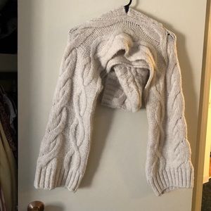 Zara - knit arm sweater with hood